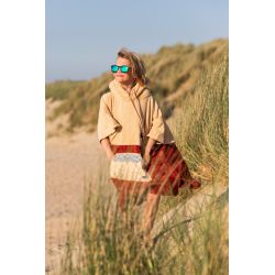 Poncho dla dzieci bawełniane welur Wave Hawaii Dunas XS