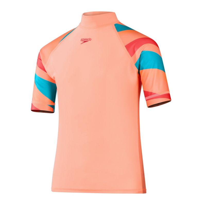 Koszulka do pływania Speedo SS PT PNL SNT JF