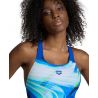 Strój kąpielowy Arena Vsual Waves Swim Pro Back Lb