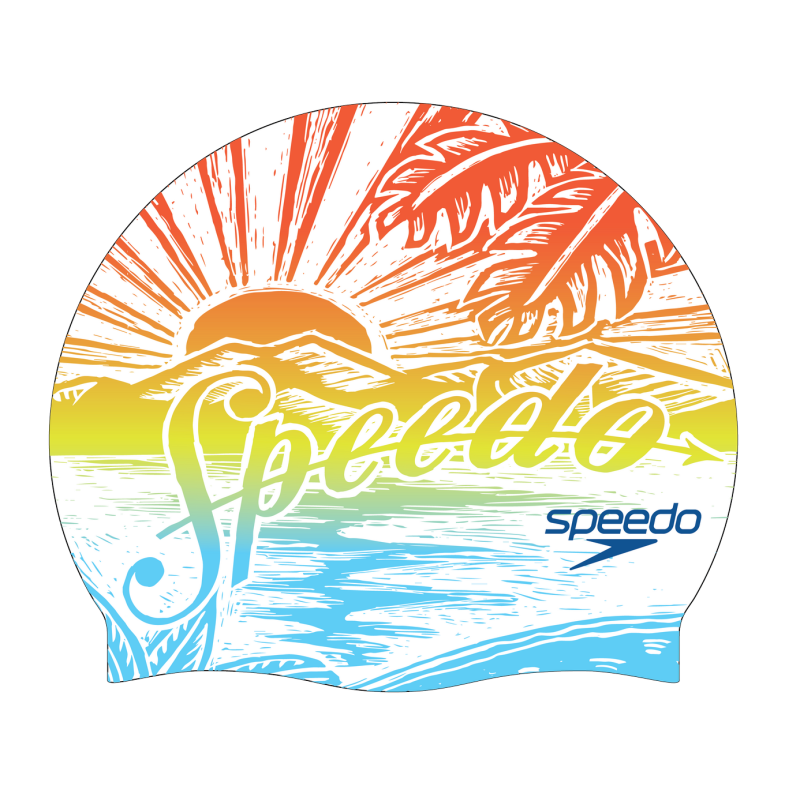 Czepek pływacki Speedo Slogan Prt Cap dla dorosłych