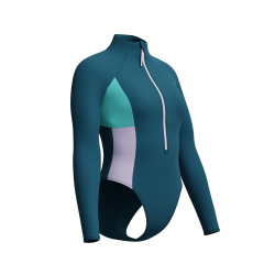 Strój kąpielowy damski Speedo L/S Clrblck Zip