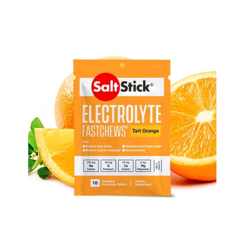 Elektrolity w pastylkach do ssania SaltStick FastChews 10szt Pomarańcza