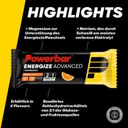PowerBar Baton energetyczny Energize Bar Advanced 55g (Pomarańczowy)