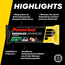 PowerBar Baton energetyczny Energize Bar Advanced 55g (Czekolada - Orzech laskowy)