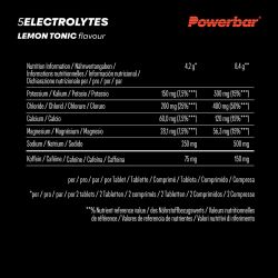 PowerBar Elektrolity bez cukru 5 Electrolytes Sports Drink 10 tab. (Cytryna - Tonic (z kofeiną))
