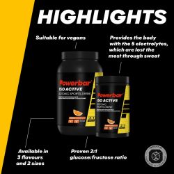 PowerBar Napój izotoniczny w proszku Isoactive Izotonik Sports Drink 1320g (Pomarańczowy)