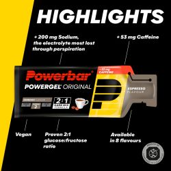 PowerBar Żel energetyczny PowerGel Original 41g (Espresso (z kofeiną))
