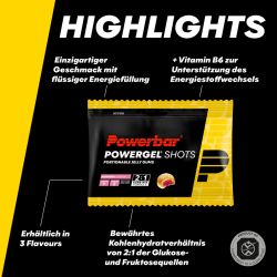 PowerBar Żelki energetyczne PowerGel Shots 60g (Malinowy)
