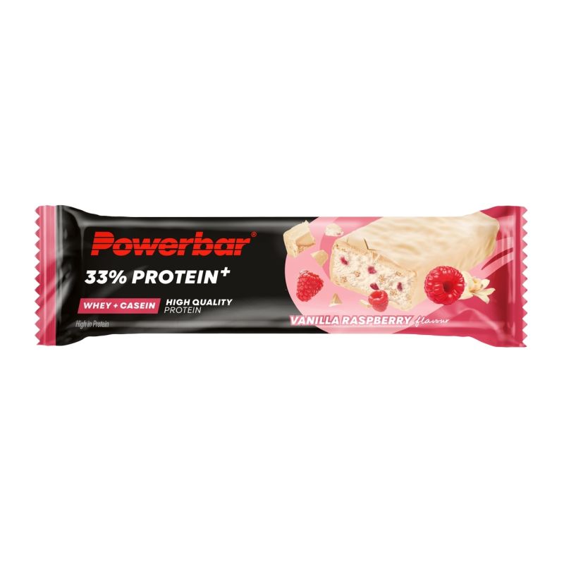 PowerBar Duży baton proteinowy 33% Protein Plus Bar 90g (Wanilia z malinami)
