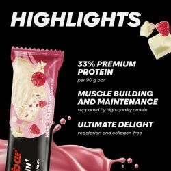 PowerBar Duży baton proteinowy 33% Protein Plus Bar 90g (Wanilia z malinami)