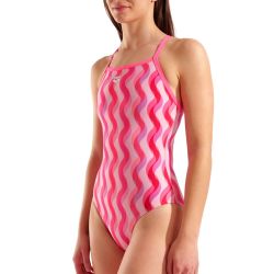 Strój kąpielowy damski Arena Ripple Print Swimsuit Lightdrop