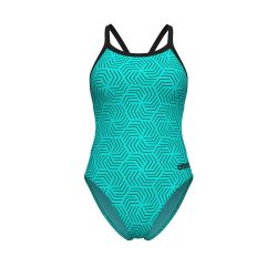 Strój kąpielowy damski Arena Allover Swimsuit Challenge Back