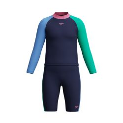 Strój kombinezon do wody dla dzieci Speedo L/S Clrblk Rash & Jmr Set