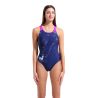 Strój kąpielowy damski Arena Foliage Swim Msuit V Back Lb