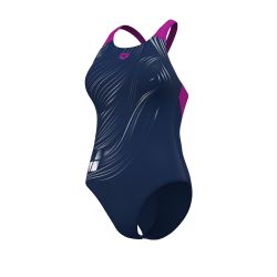 Strój kąpielowy damski Arena Foliage Swim Msuit V Back Lb