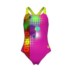 Strój kąpielowy dziewczęcy Arena Dots Swim Msuit Swim Pro Back