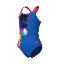 Strój kąpielowy dziewczęcy Arena Dots Swim Msuit Swim Pro Back