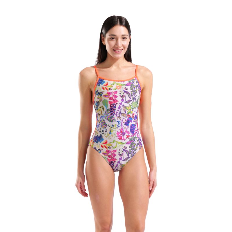 Strój kąpielowy damski Arena Paintinswim Msuit Lace Back