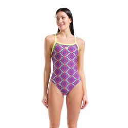 Strój kąpielowy damski Arena Floral Swim Msuit Challenge Back