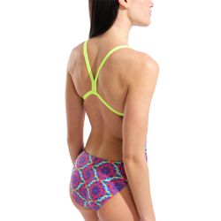 Strój kąpielowy damski Arena Floral Swim Msuit Challenge Back