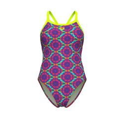 Strój kąpielowy damski Arena Floral Swim Msuit Challenge Back