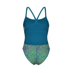 Strój kąpielowy damski Arena Snakeskin Swim Msuit Challengeback