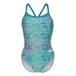 Strój kąpielowy damski Arena Snakeskin Swim Msuit Challengeback